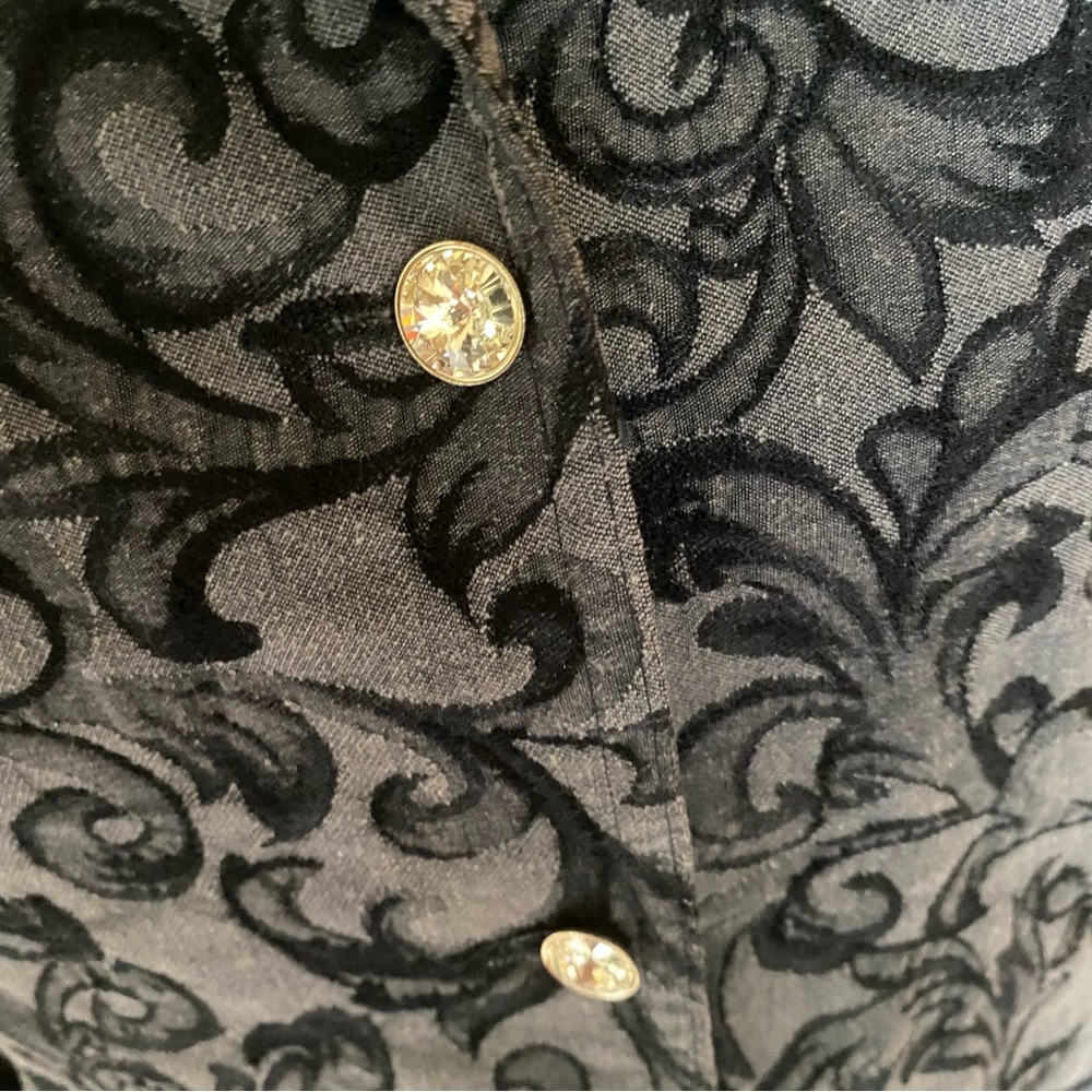 Elegant Christine Alexander Blue Jaquard Women's jacket - Picture 3 of 6
